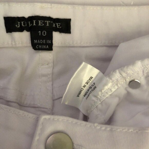 Juliette sz 10 White Sequin Bell Bottom Jeans NWT - Picture 6 of 10